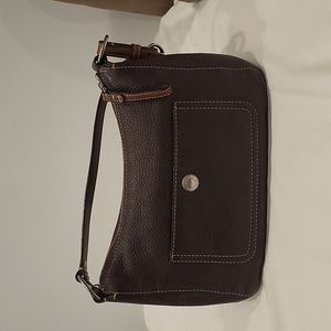 Coach Chelsea Brown Pebble Leather Shoulder Bag